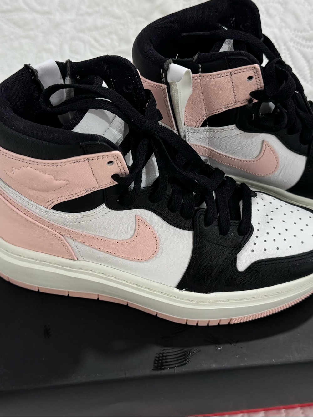 Nike Women's High-Top Sneakers in Black, White & Pink